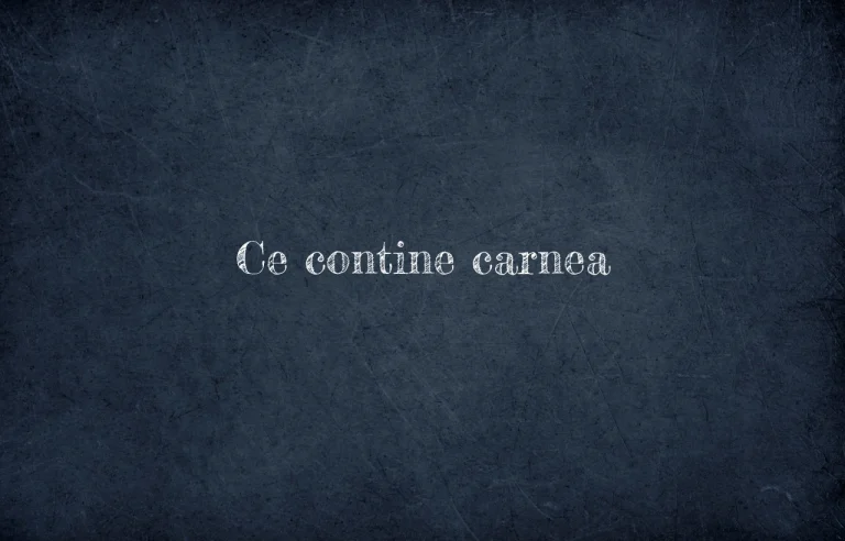ce contine carnea