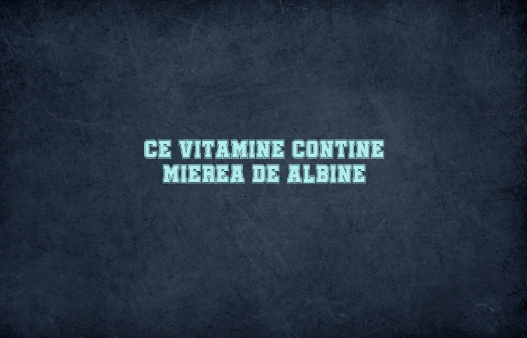 ce vitamine contine mierea de albine