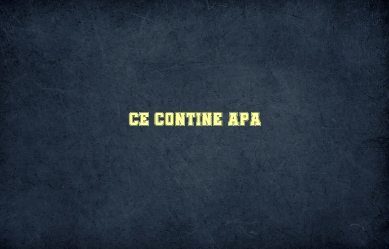 ce contine apa