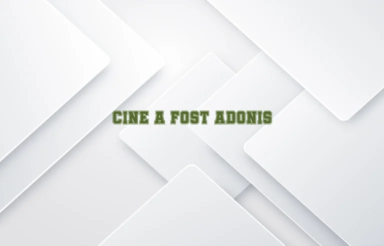 cine a fost adonis