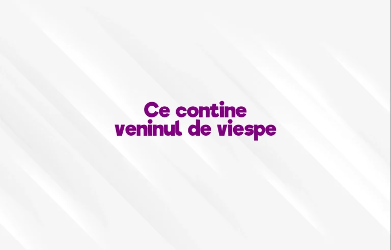 ce contine veninul de viespe