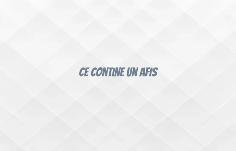 ce contine un afis