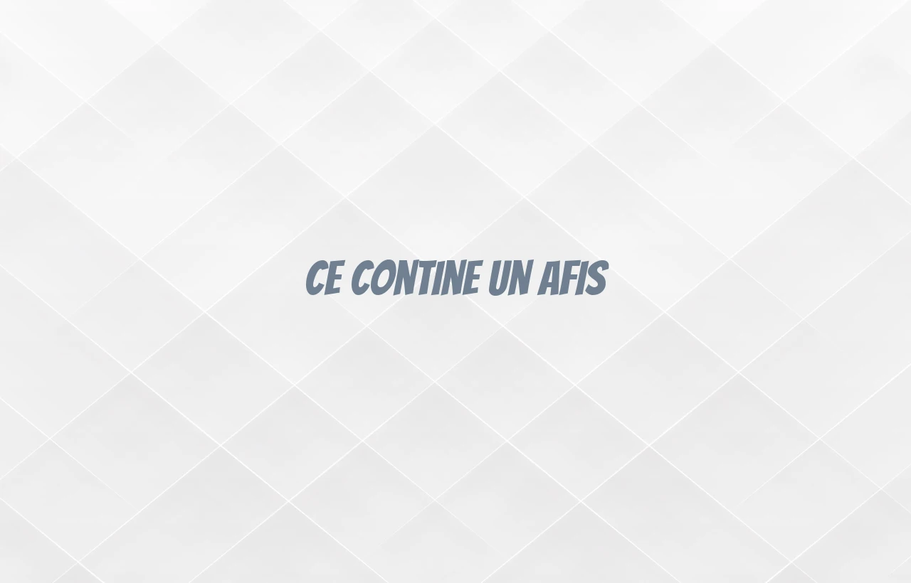 ce contine un afis