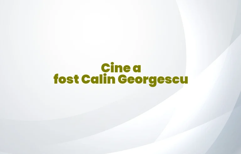 cine a fost calin georgescu