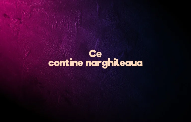 ce contine narghileaua