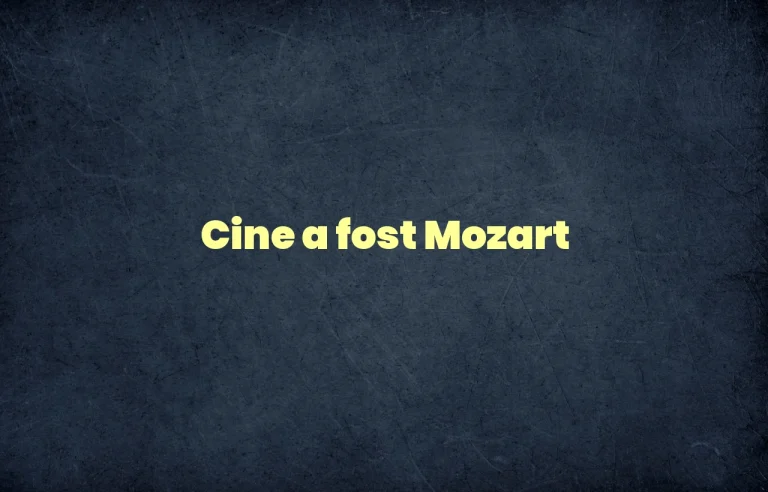 cine a fost mozart