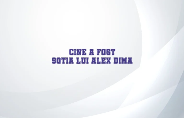 cine a fost sotia lui alex dima