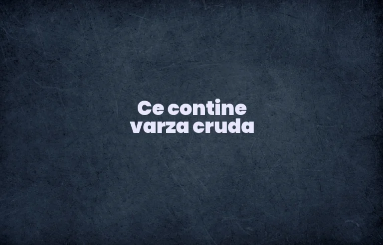 ce contine varza cruda