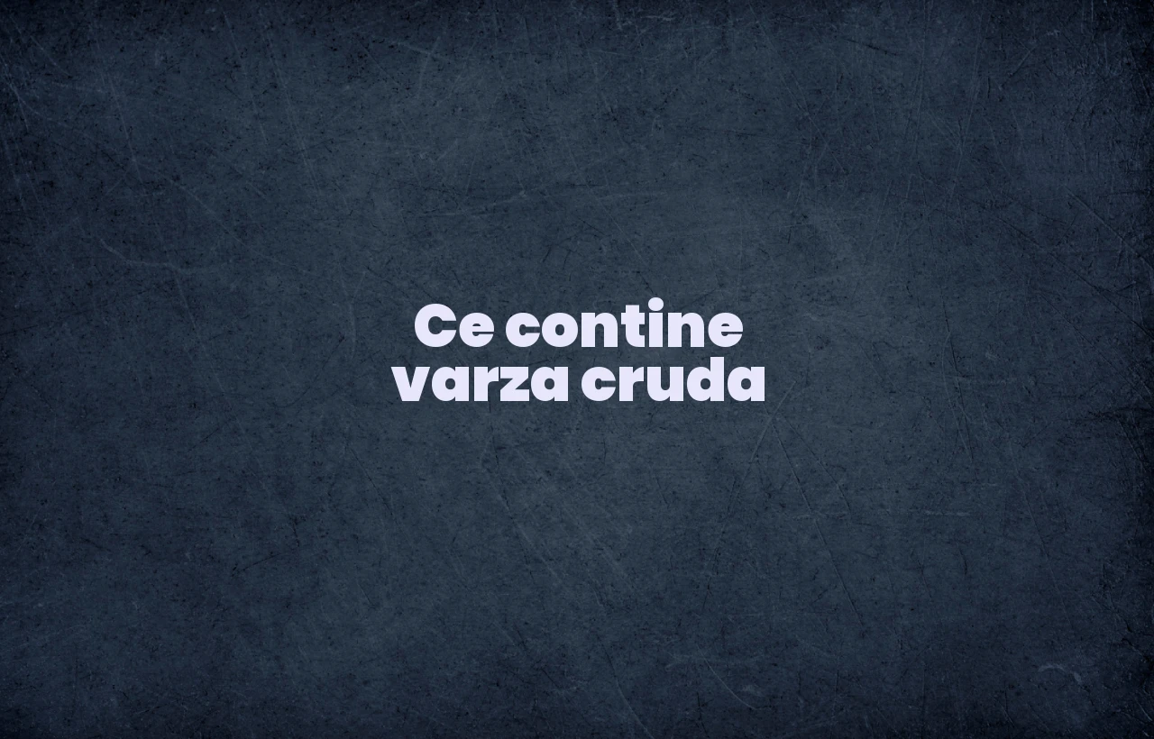 ce contine varza cruda