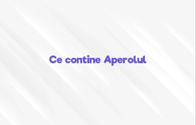 ce contine aperol