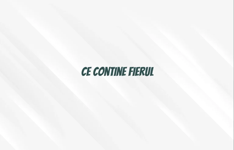 ce contine fier