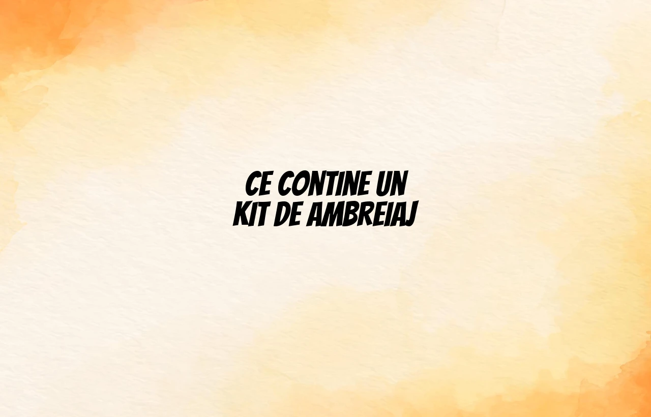 ce contine un kit de ambreiaj